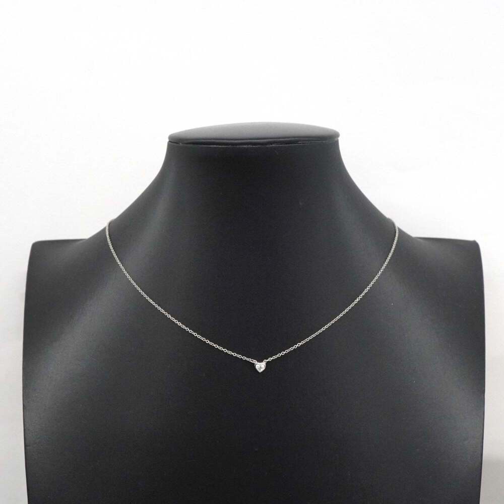 TIFFANY Authentic Silver Diamond Heart Necklace - Picture 7 of 8